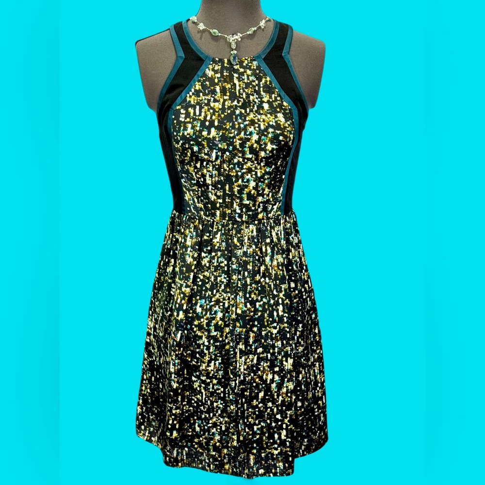 Rebecca Taylor Fit & Flare Racer Back Dress Size 0